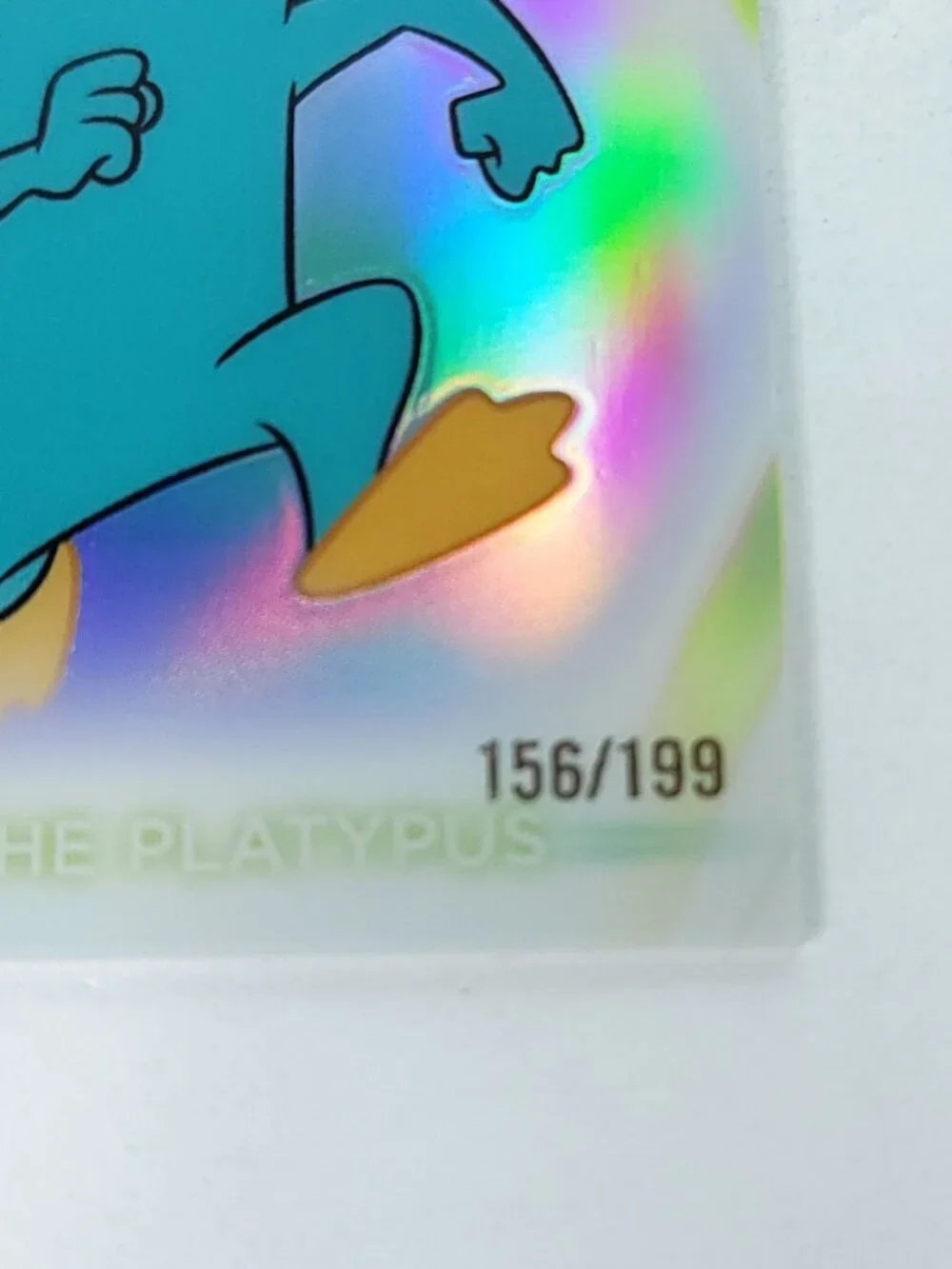 Perry Platypus Topps 2026 Disney Neon Holo Chrome Refractor Limited 156/199 CNE
